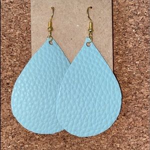 Light blue teardrop earrings